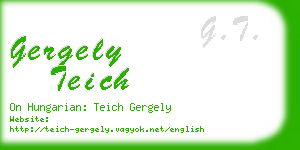 gergely teich business card